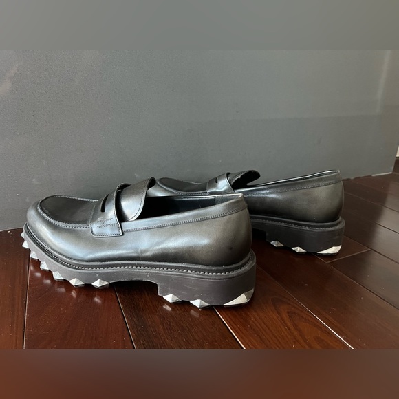 Ferragamo men’s shoes - studrock leather loafers 44 - Picture 2 of 6